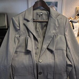 Fashion Nova Charcoal Blazer